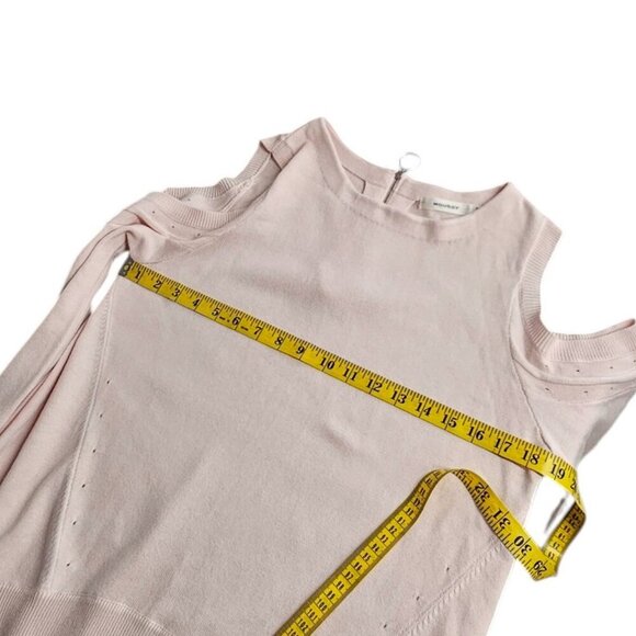 Moussy Womens Open Shoulder Long Sleeve Shirt, Pink, Zip Back, One Size (F) - Picture 6 of 10